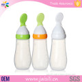 Hot Sale food grade Silicone OEM packing cereal baby feeding bottle lovely